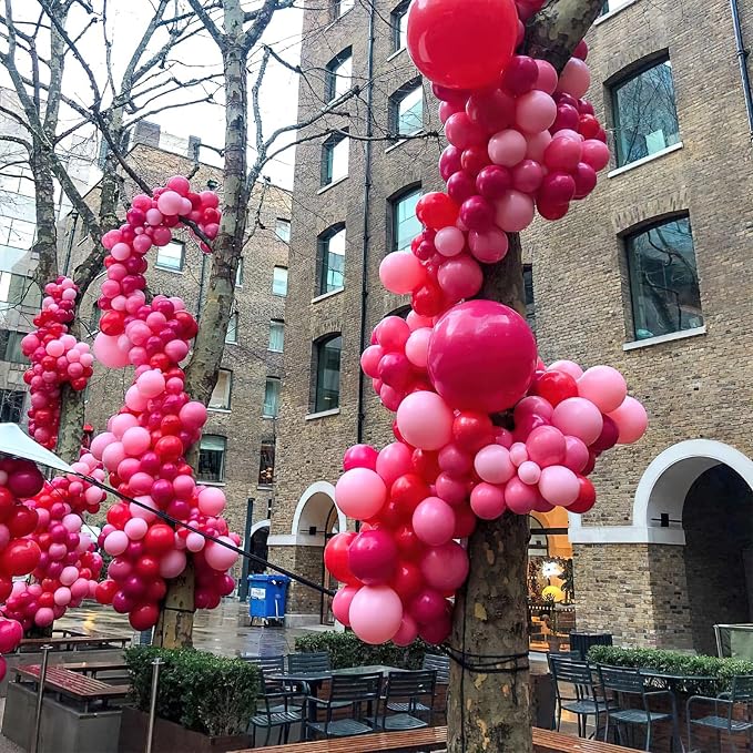 PartyWoo Hot Balloons 50pcs Small Mini Dark Pink Magenta Balloons 5 Inch | - Image 7