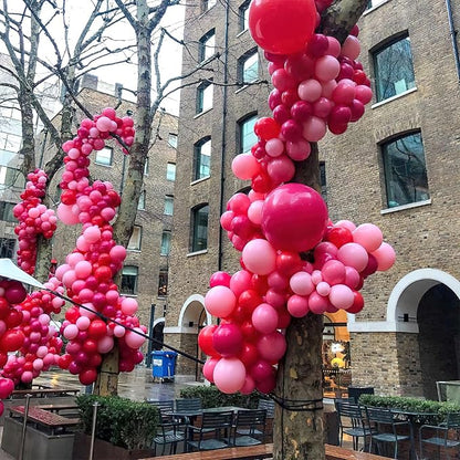 PartyWoo Hot Balloons 50pcs Small Mini Dark Pink Magenta Balloons 5 Inch | - Image 7