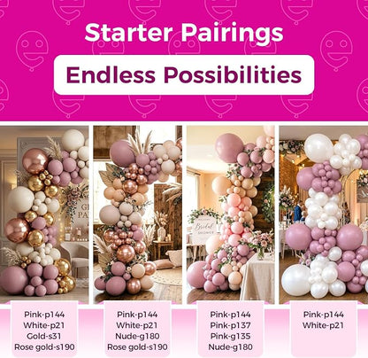Bezente Mauve Balloons Latex Boho Netural Party Balloons 100 Pack 12 inch | - Image 4