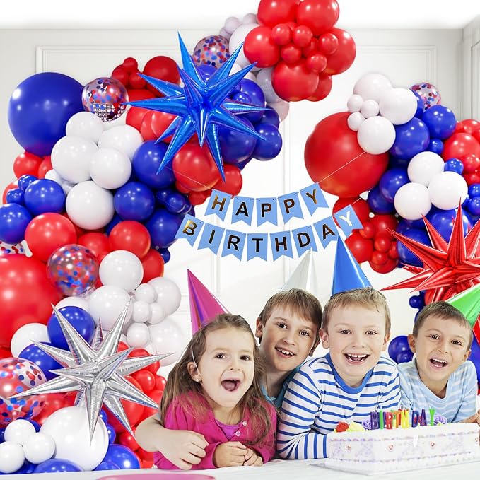 Red White and Blue Balloon Garland Arch Kit - Image 7