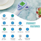 Amplim Digital Forehead Thermometer for Kids, Adults, and Babies - Touchless, Non-Contact Fever Thermometer with Temporal Head Function - No-Touch Thermometer for Accurate Temperature