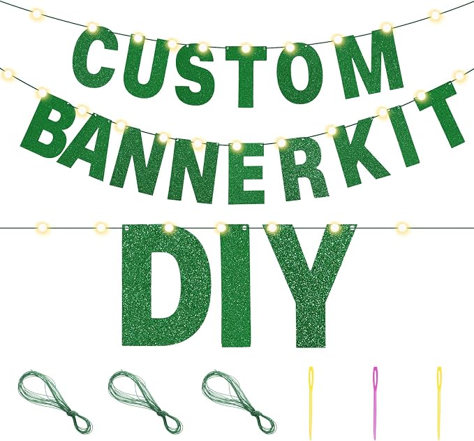 TaoBary 112 Pcs DIY Letter Kit Glitter Customizable Banner Letters Include 107 - Image 4