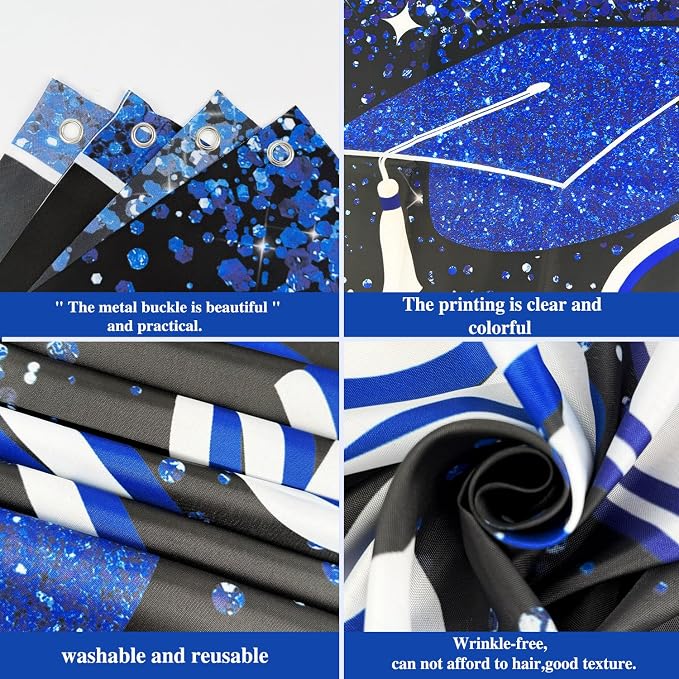 2026 Graduation Yard Sign Large Congrats Grad Banner Blue | Class of 2026 Banner - Image 4