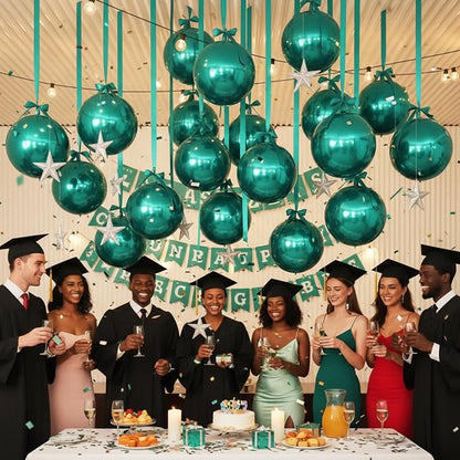 Jenaai 30 Set Round Foil Balloons Bulk 22 Inch 4d Metallic Giant Balloons Set - Image 7