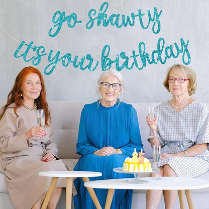 BEISHIDA Light Blue Go Shawty It's Your Birthday Banner - Image 4