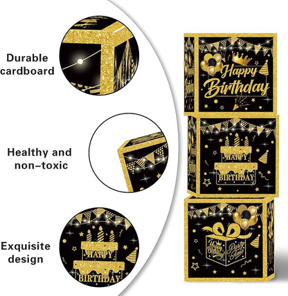 Gold Birthday Party Decorations Kit - Image 4