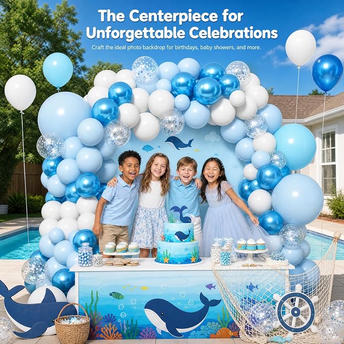 KARLURE Blue Balloon Arch Kit Garland - Image 5