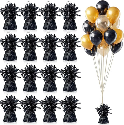 16 PCS Metallic Wrapped Balloon Weights Gold Heavy Balloon Weight by SPFYunion