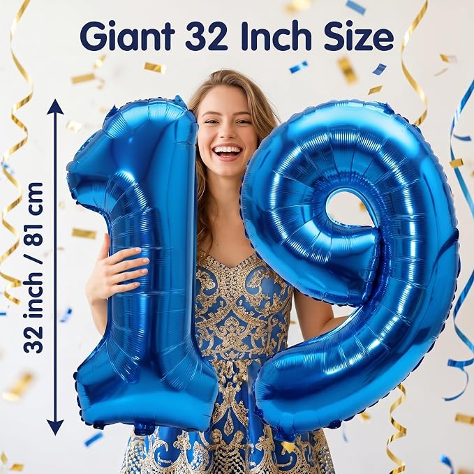 YPSelected 32 Inch Large Foil Helium Number Balloon Birthday Wedding Party 0-9 - Image 5