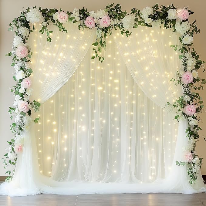 Fomcet Tulle Backdrop Curtains by Fomcet