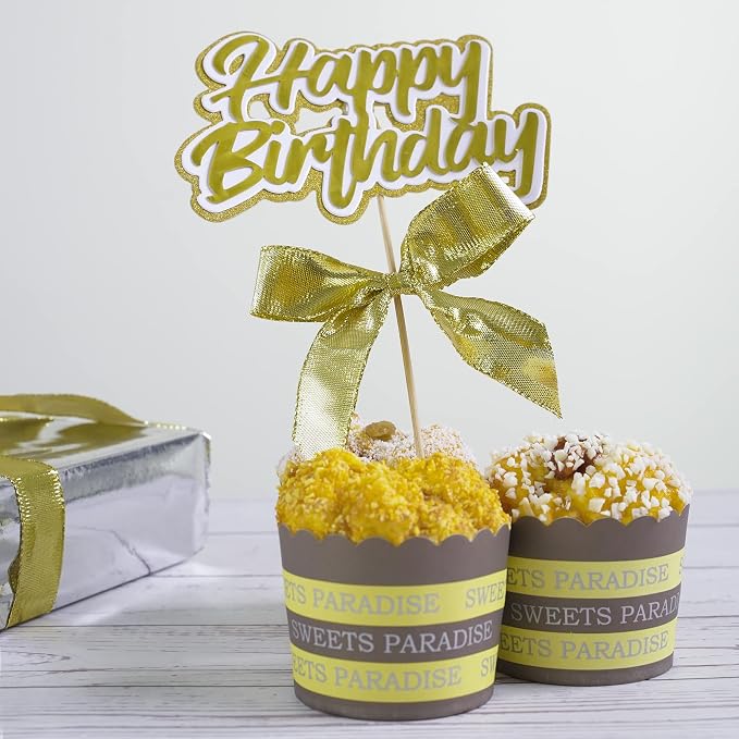 Gold Metallic Wired Ribbon 1 Inch x 25 Yards, Woven Ribbon - Image 6