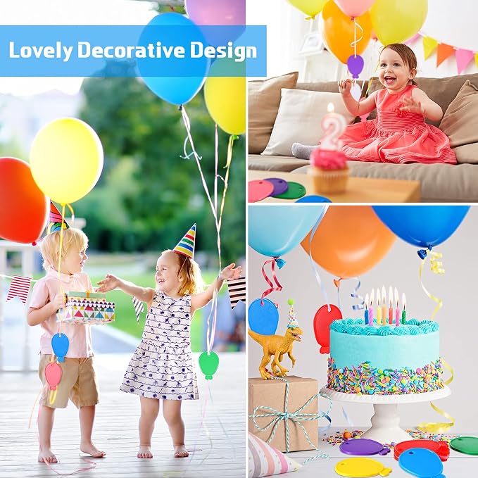 Lenwen 80 Pcs Balloon Weights Plastic Colorful Weights - Image 8