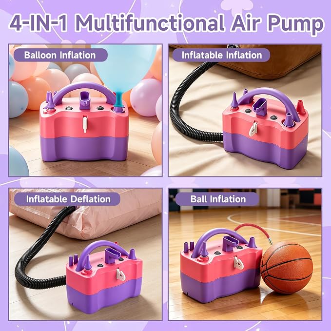 Electric Balloon Pump, 4-in-1 Balloon Blower - Image 4