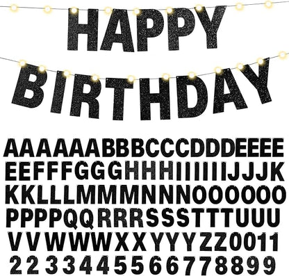 TaoBary 112 Pcs DIY Letter Kit Glitter Customizable Banner Letters Include 107 by TaoBary
