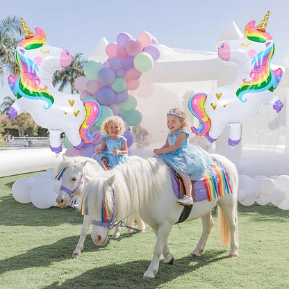 41'' Large Unicorn Birthday Decoration Balloons - Image 3