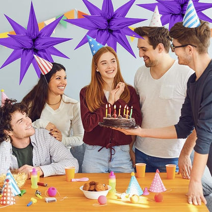 ZAKVOOR 60 Pcs Star Balloons 12 Spike Foil Explosion Party Decoration Balloons - Image 6