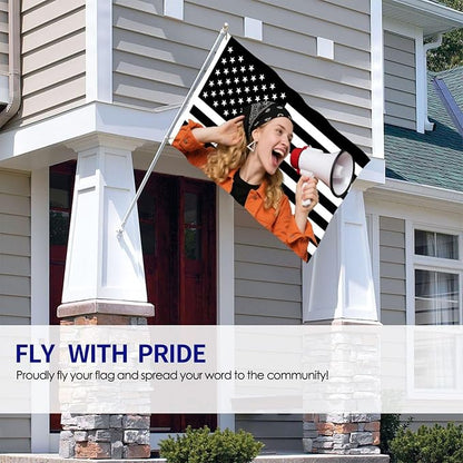 Custom Black American Flag 3x5 Ft Outdoor, Personalize Print Your Own - Image 6