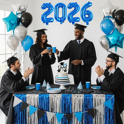 TONIFUL 20 Pcs Number Balloon 2 Set 16 Inch Blue 0-9 Numbers Balloons | Small - Image 4