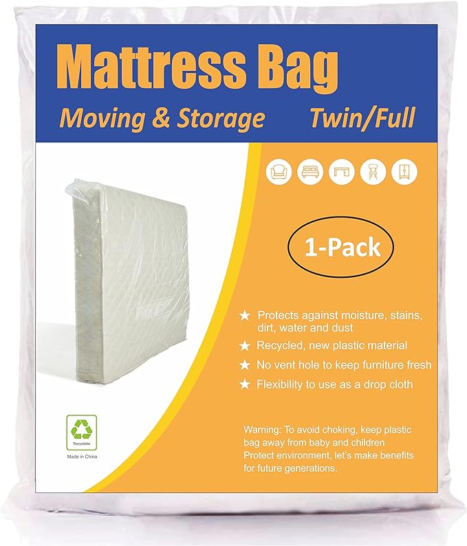 ComfortHome Mattress Bag for Moving and Storage, Twin and Full Size, 1 Pack by ComfortHome
