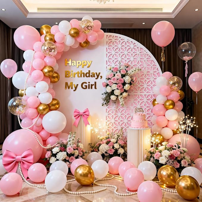 Pastel Pink Balloons 100 Pack 12 inch Thicken Latex Party Balloons | Light Pink - Image 5