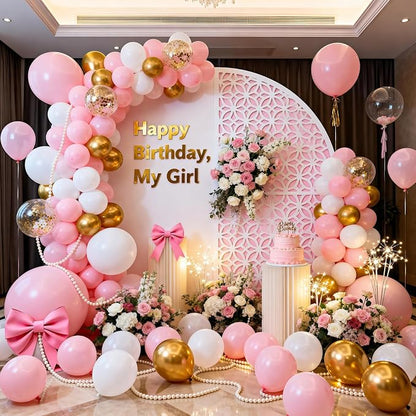 Pastel Pink Balloons 100 Pack 12 inch Thicken Latex Party Balloons | Light Pink - Image 5