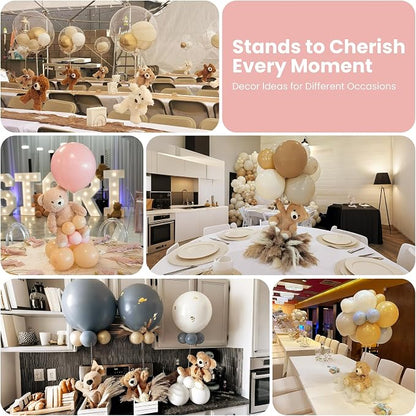YALLOVE 4-Pack Clear Acrylic Balloon Centerpiece Stands | Up to 23.6-Inch - Image 6