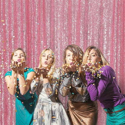 Eternal Beauty Fuchsia Pink 3mm Sequin Backdrop 6x8 Ft - Image 7