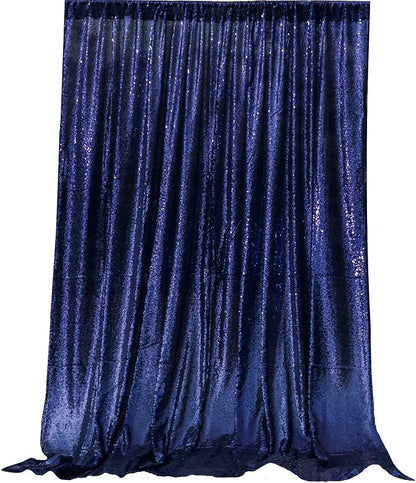 JYFLZQ Navy Blue Sequin Backdrop Curtains 2ft x 8ft 2 Panel Glitter Photo Booth - Image 8