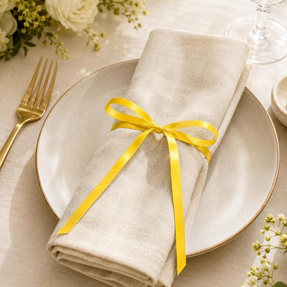 30Yards 3/8In Yellow Thin Ribbon - Image 7