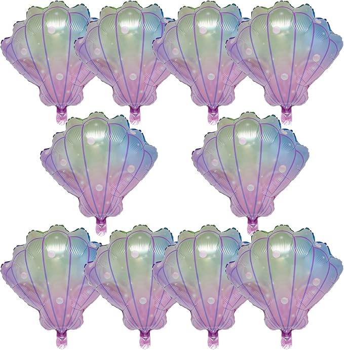 Sea Shells Balloons Multi-color Sea Shells Foil Mylar Balloon by OSAMUHA