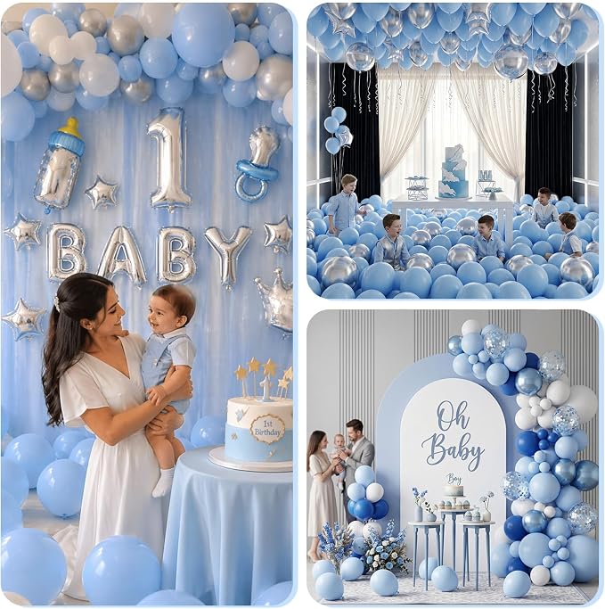 Pastel Blue Balloons - Image 7