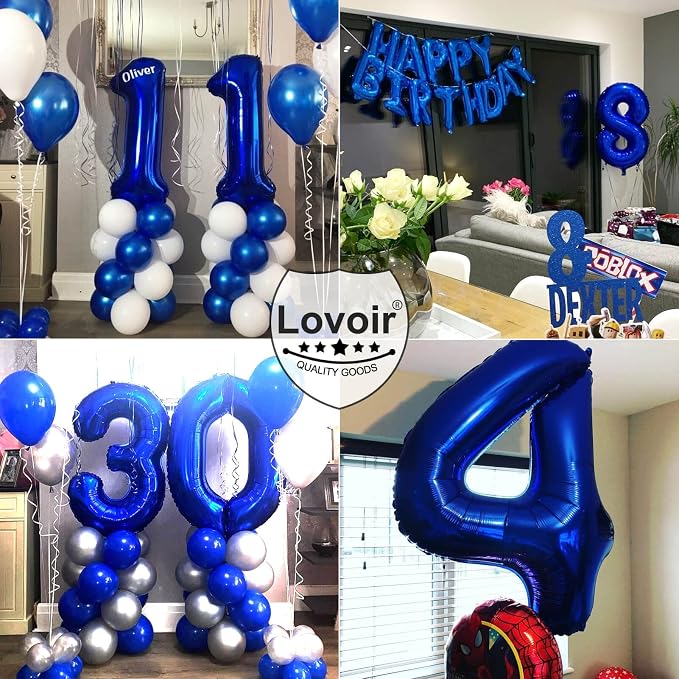 Lovoir 40 Inch Navy Blue Number 7 Balloon Large Size Jumbo Digit Mylar Foil - Image 6