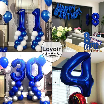 Lovoir 40 Inch Navy Blue Number 7 Balloon Large Size Jumbo Digit Mylar Foil - Image 6