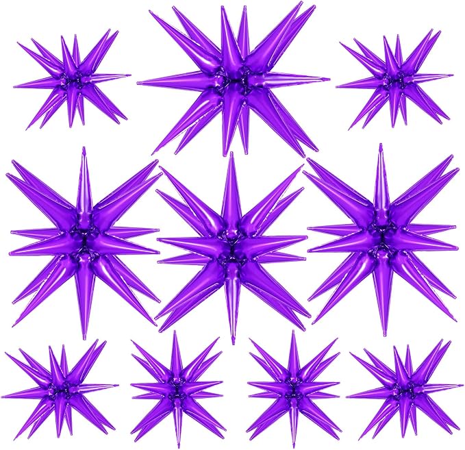 10 Pcs Star Balloons Explosion Balloons Foil Cone Balloon Magic by TOTAFAM