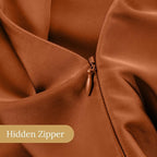 INFIIXSO Mulberry Silk Pillow Cases King Size Set of 2, Silk Pillowcase with Hidden Zipper 20"x36", Extraordinary Smooth and Soft Pillow Case for Hair and Skin(Brunt Orange, 2 Pack)