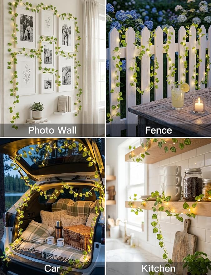 33FT Watermelon Vines with Lights Battery&USB Powered Copper Wire | 100Led - Image 6