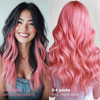 GOO GOO Tape in Hair Extensions Human Hair, Peach Pink, 12inch 20g 10pcs, Colored Tape ins Human Hair Extensions, Silky&Soft Invisible Tape Ins, Hair Highlighted for Party