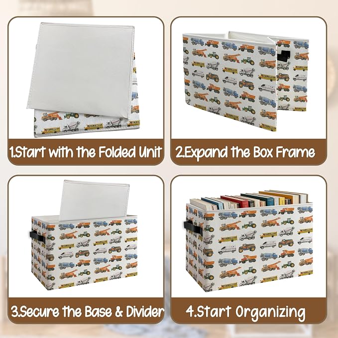 Car Boys Room Nursery Storage Basket - Image 4