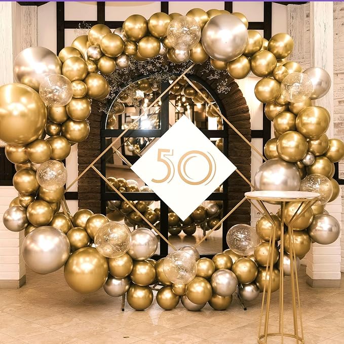 100 Pack Metallic Gold Balloons 12 inch, Baby Shower, Graduation Party - Image 6