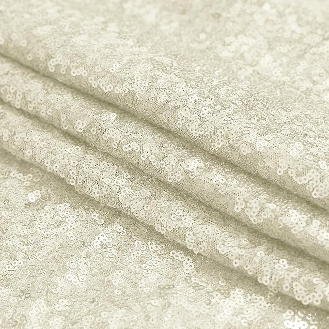 Sugargirl Champagne Sequin Backdrop Curtain 4FTx8FT Glitter Champagne - Image 8