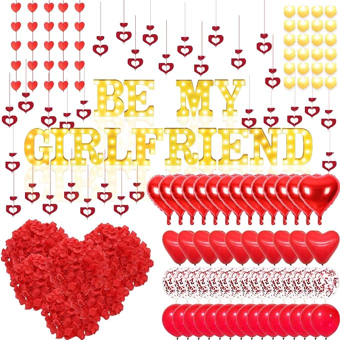 Be My Girlfriend Light Up Letters Proposal Decorations - Image 8