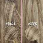 YoungSee Nano Beads Hair Extensions Real Human Hair Brown to Blonde Nano Link Hair Extensions Balayage Dark Brown with Blonde Nano Extension Human Hair Straight for Women Add Length 18inch 1g/s 50g