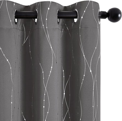 Deconovo 100% Blackout Living Room Curtains 63 Inches Long, Thermal Insulated - Image 7