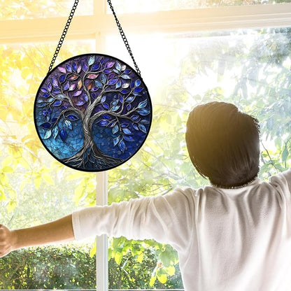 DASTOLL Stained Glass Window Hanging, and Mom 9.8 in - Image 3