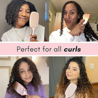Lily England Curly Detangler Brush for Women - Pain-free Detangling Brush for Wet & Dry Hair With Flexible Bristles - Easy-to-Hold Hairbrush for Women with 3c & 4c Curls - Purple Glitter