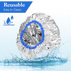 3PCS Deep Conditioning Hair Cap, Reusable Hair Processing Cap, Waterproof Shower Caps, Steam Caps, Heat-Caps for Deep Conditioning, Tin Foil Hat for Bathing, Hair-Dyeing and Hair-Treatment