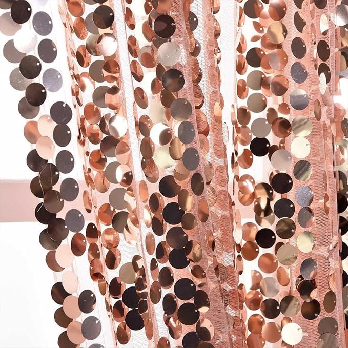 HH 9x8FT Big Sequin Backdrop Curtains, Photo Backdrop Payette Sequin Backdrop - Image 5