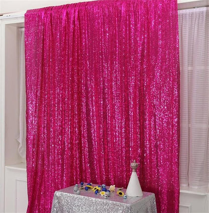 Eternal Beauty Hot Pink 3mm Sequin Backdrop 20x10 Ft - Image 9