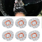 10pcs Aluminum Foil Hair Dye Processing Caps, Silver Hair Conditioning Caps for Deep Treatment, Constant Temperature Heat Retention Caps with Elastic Band, Reusable Hair Coloring C