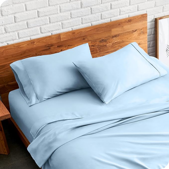 Bare Home Microfiber Pillow Cases - King Size Set of 2 - Cooling Pillowcases - Double Brushed - Light Blue Pillowcases 2 Pack - Easy Care (King Pillowcase Set of 2, Light Blue)